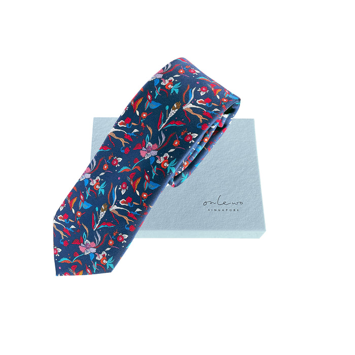 ‘ORCHID BATIK’ Silk Tie