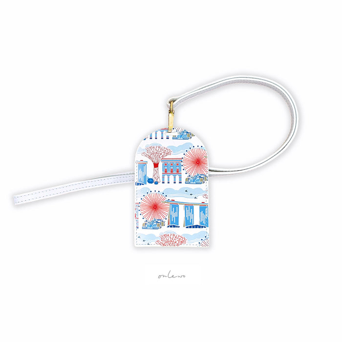 'SPECTACULAR SINGAPORE' Leather Access Card Holder x Luggage Tag