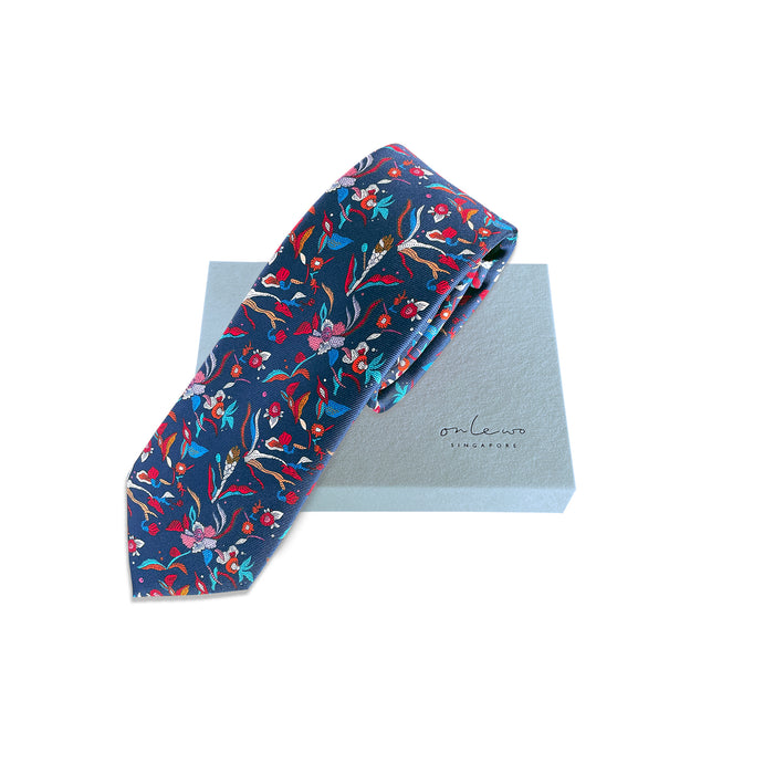 ‘ORCHID BATIK’ Silk Tie