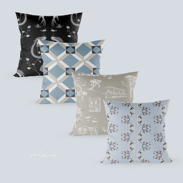 ‘PERANAKAN GARDEN’ Velvet Cushion Cover